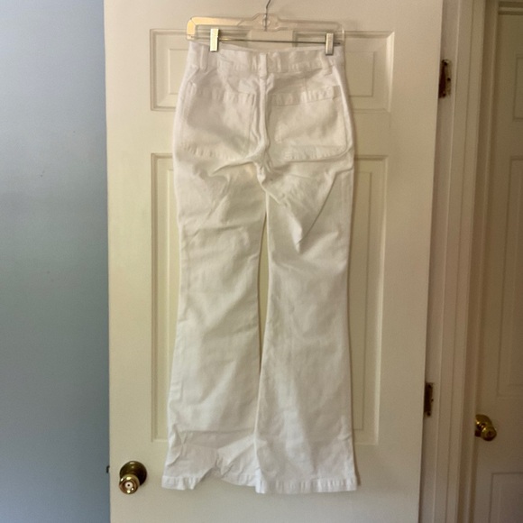 Madewell Flea Market Flare Jeans Pure White Mid Rise Size 25 NWT - Picture 10 of 13
